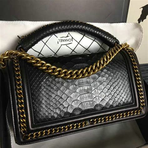 chanel le boy bag snake